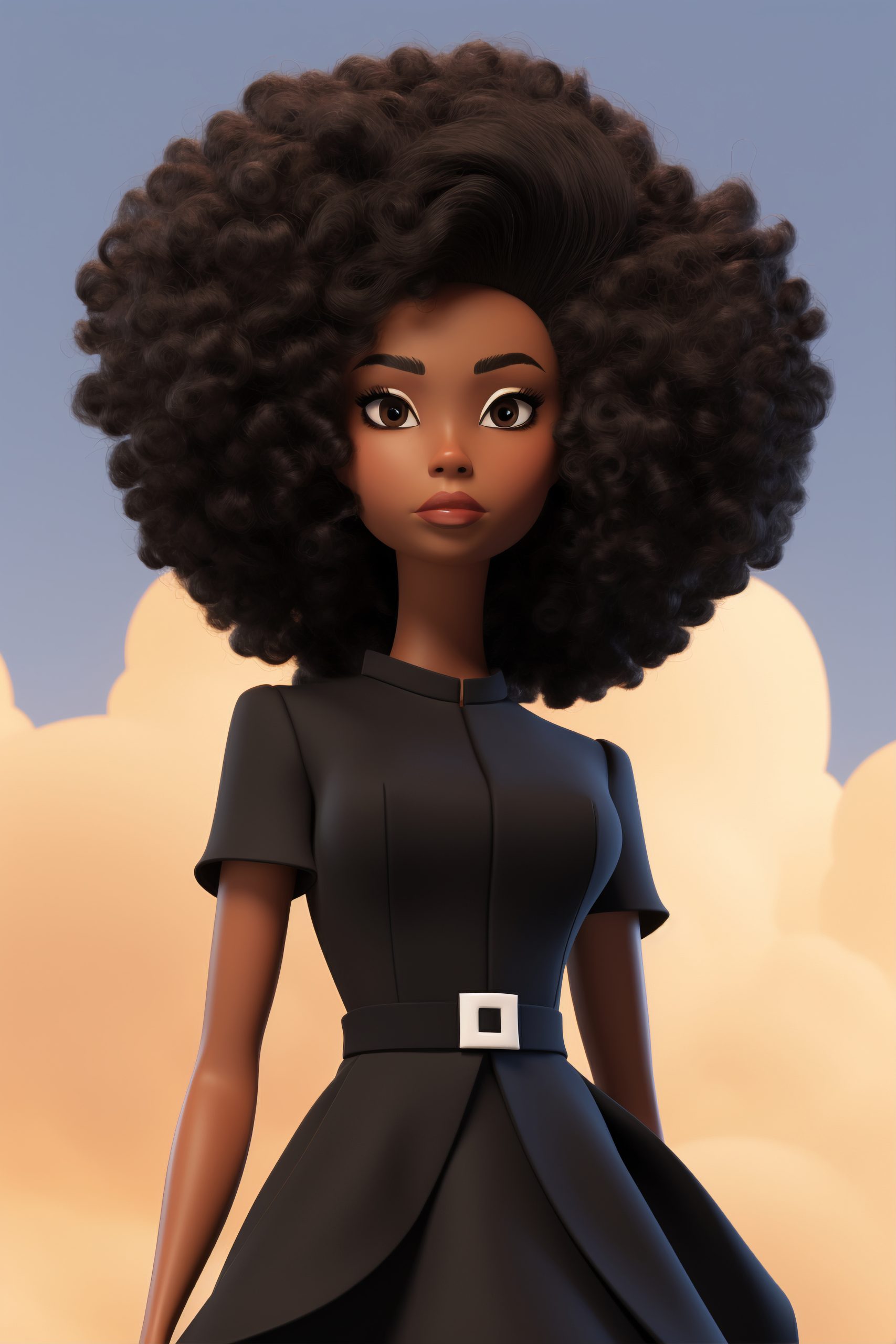 3d cartoon style character scaled