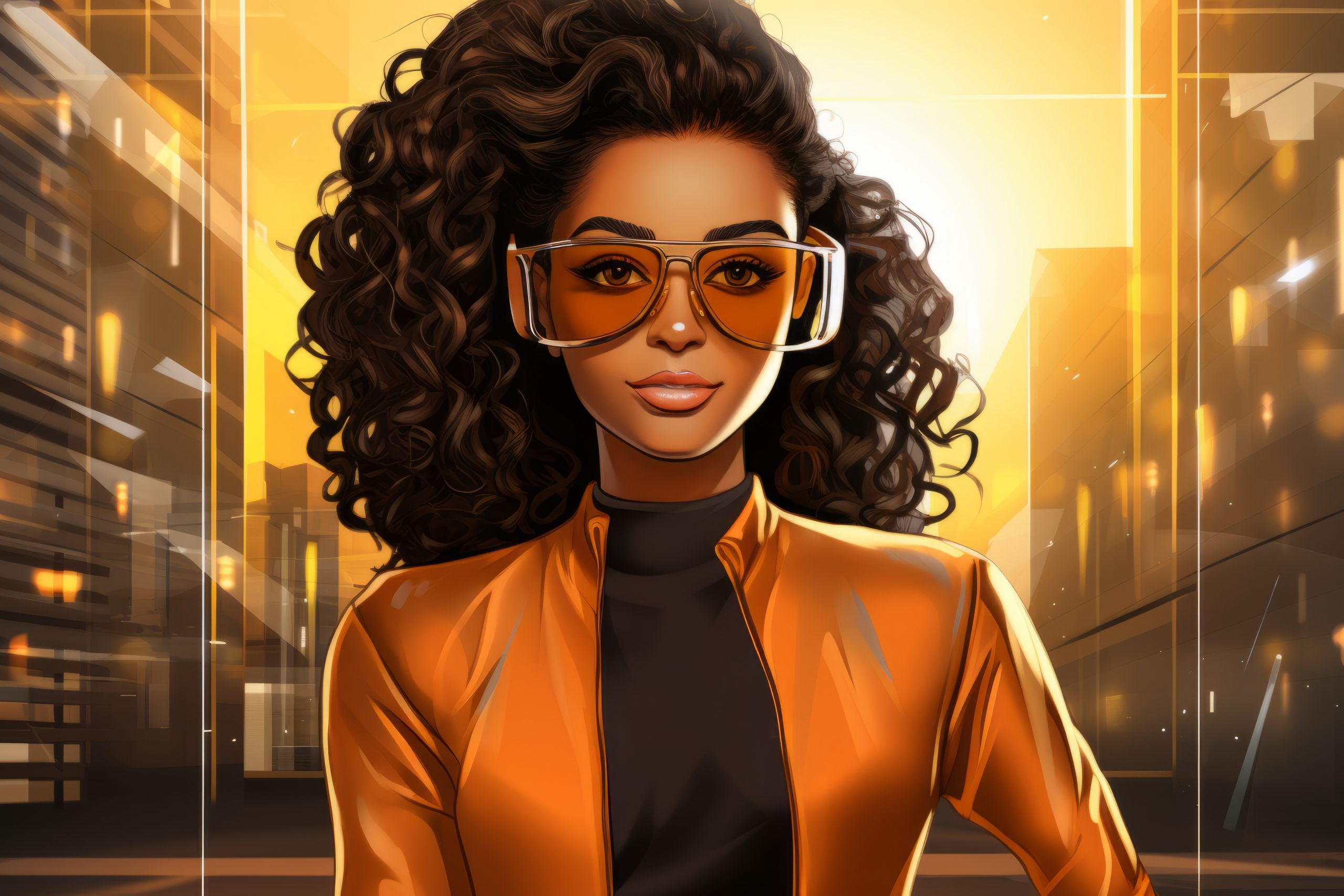 cartoon woman wearing glasses scaled